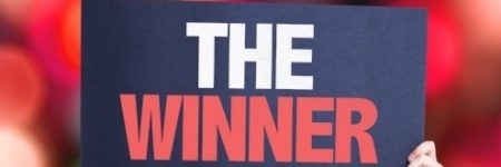 The winner is sign